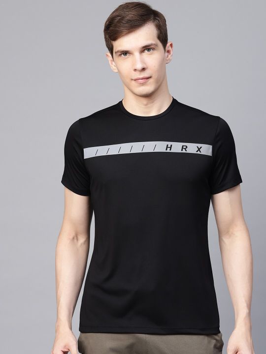 HRX by Hrithik Roshan Ultralyte Men Black Running T-shirt