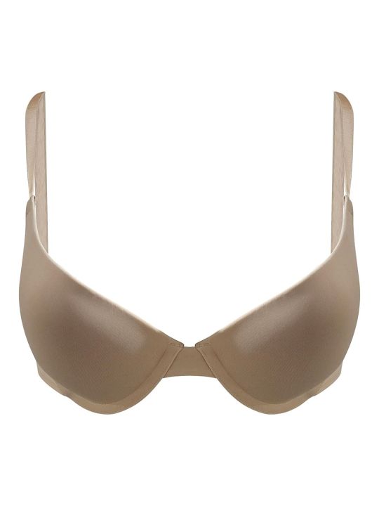 Level 1 Push-up Underwired Demi Cup Balconette Bra in Nude Colour