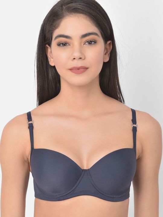 Level 1 Push-Up Underwired Full Cup Balconette T-shirt Bra in Navy