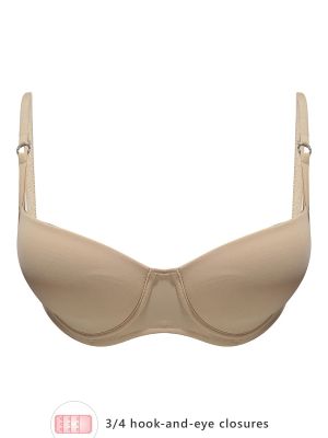Level 1 Push-Up Underwired Full Cup Balconette T-shirt Bra in Nude