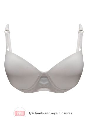 Level 1 Push-Up Underwired Full Cup Balconette T-shirt Bra in White