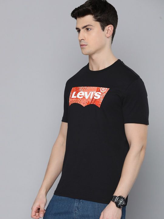 Levis Men Pure Cotton Brand Logo Printed T-shirt