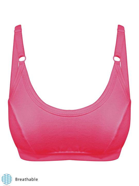 Low Impact Non-Padded Sports Bra in Pink