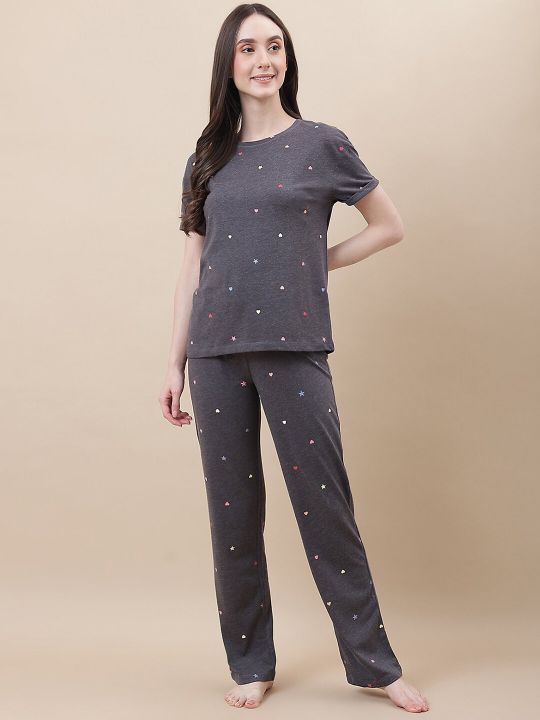 Marks & Spencer Conversational Printed Night Suit