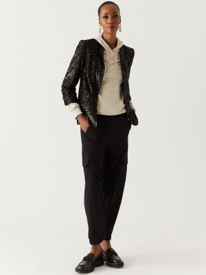 Marks & Spencer Women Black Sequinned Blazer