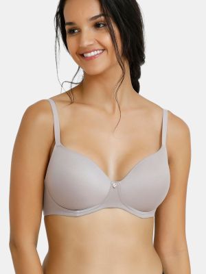 Marshmallow Padded Non Wired 3/4th Coverage T-Shirt Bra-Purple Dove