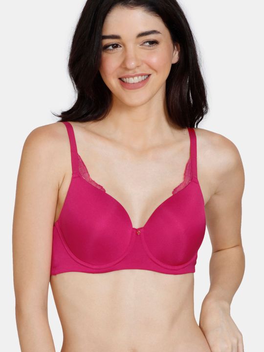 Marshmallow Padded Wired 3/4th Coverage T-Shirt Bra With Bikini Panty - Jazzy