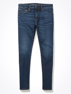 Men Blue Airflex+ Athletic Skinny Jeans (American Eagle)