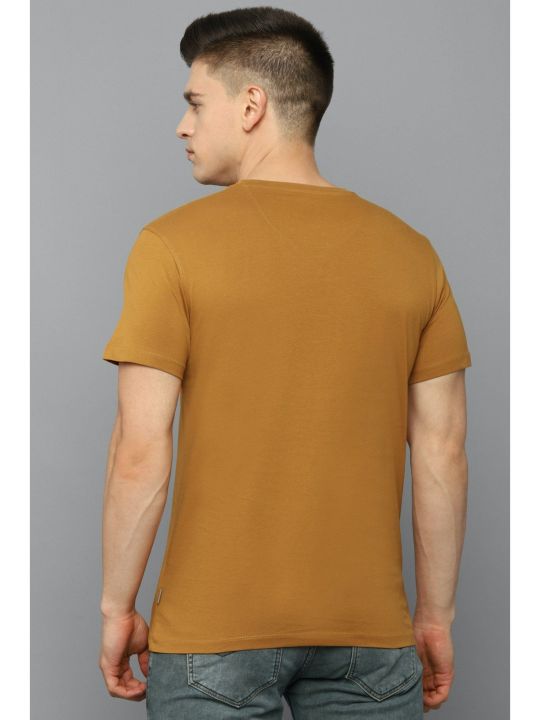 Men Brown T-Shirt (Louis Philippe)