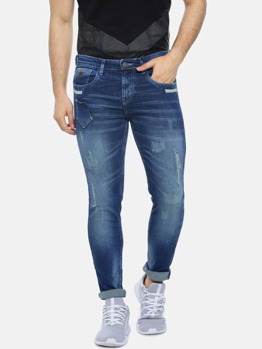 Men Regular Stylish Blue Jeans (Campus Sutra)