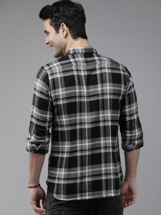 Men's Checked Flannel Shirt (THE BEAR HOUSE)