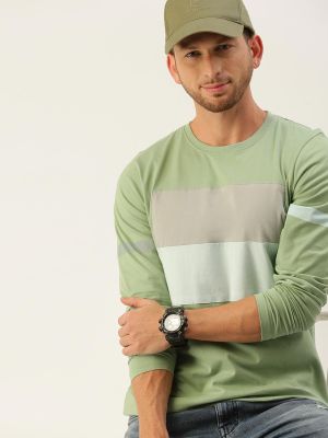 Men's Green Colourblock T-shirt (DILLINGER)