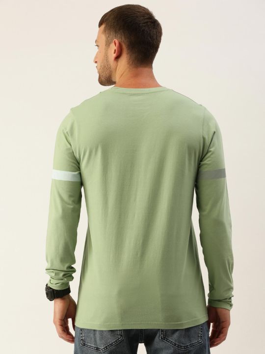 Men's Green Colourblock T-shirt (DILLINGER)