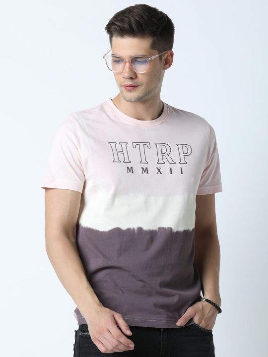 Mens Light Pink Short Sleeve T-Shirt (Huetrap)