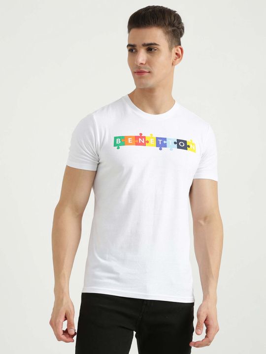 Mens Short Sleeve Printed T-Shirt (United Colors of Benetton)