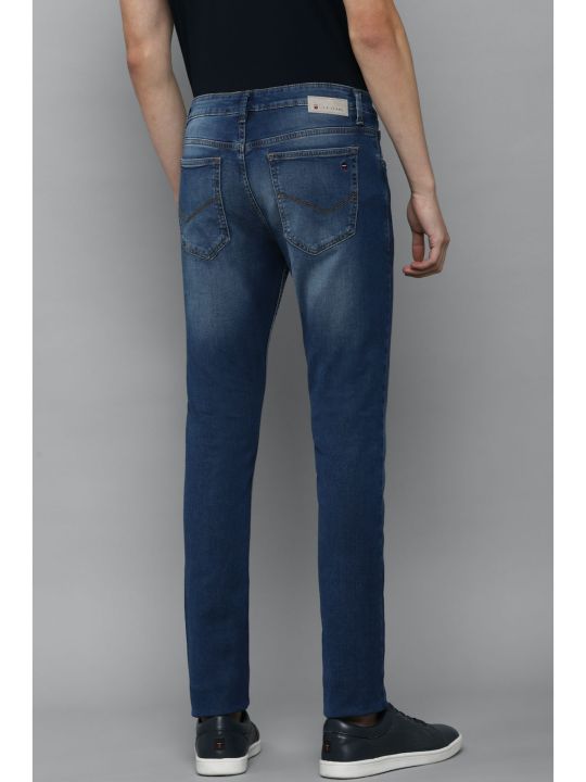 Mens Solid Navy Jeans (Louis Philippe Jeans)