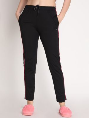 NEVA Women Black Solid Cotton Lounge Pants
