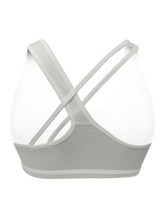 Non-Padded Non-Wired Full Cup Racerback Teen Bra in White with Removable Cups - Cotton