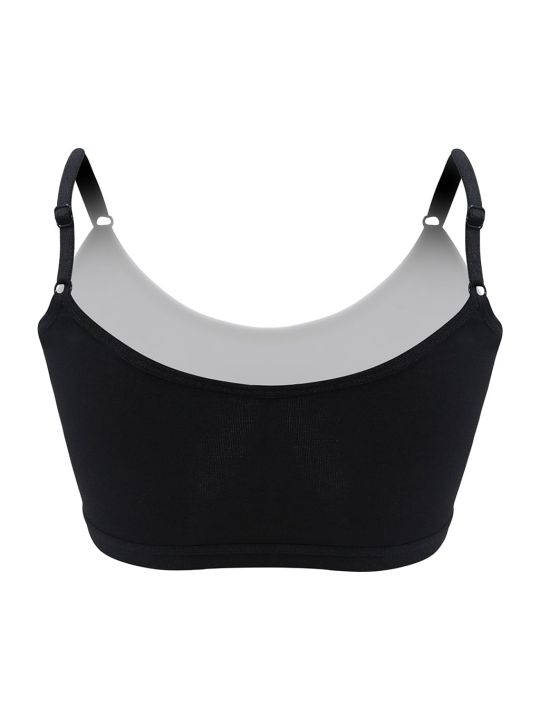 Non-Wired Lightly Padded Spacer Cup Beginner's Bra in Black - Cotton