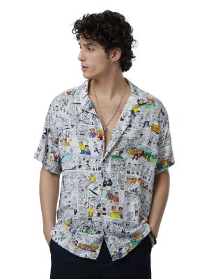 Official Archie Comic Strip Grey Color Summer Shirt for Men (The Souled Store)