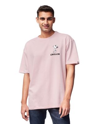 Official Peanuts Chillin Oversized T-shirt For Mens (The Souled Store)