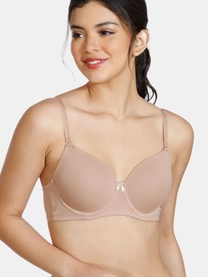 Padded Wired 3/4th Coverage T-Shirt Bra - Nude