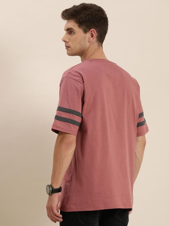 Pink Solid Oversized T-Shirt (Difference of Opinion)
