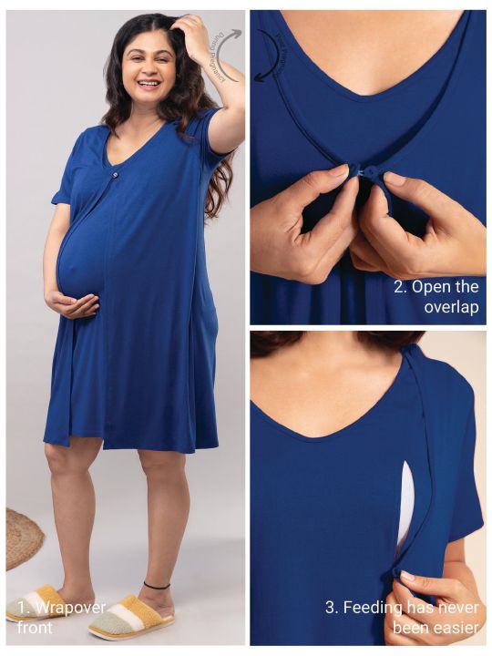 Pretty Mommy Dress - Estate Blue NYS039 (Nykd)
