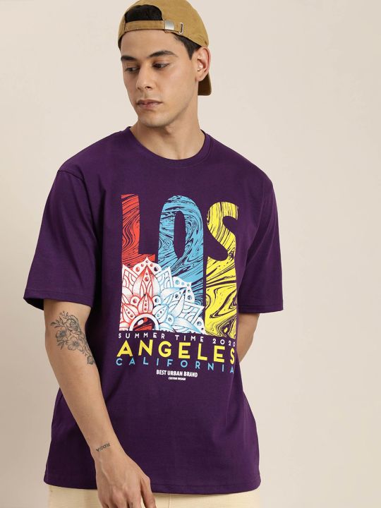 Purple Graphic Oversized T-Shirt (DILLINGER)