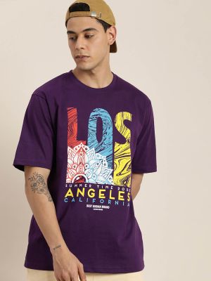 Purple Graphic Oversized T-Shirt (DILLINGER)