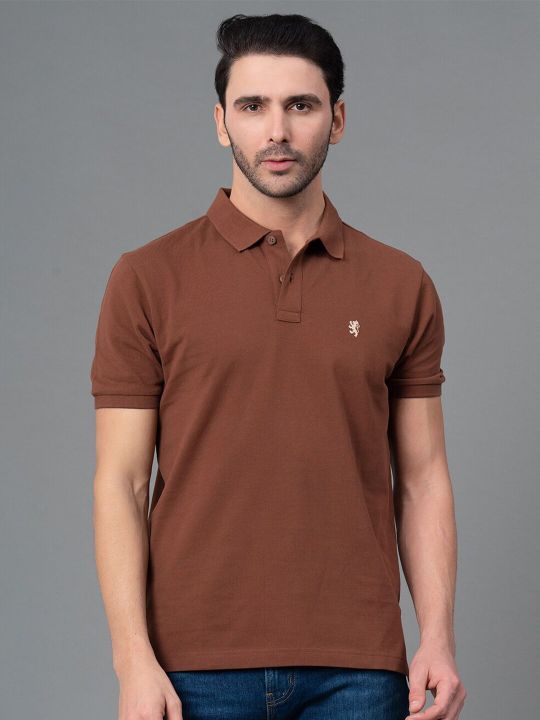 Red Tape Men Polo Collar Pure Cotton T-shirt