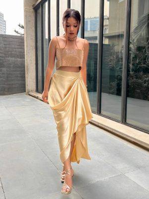 Riya Jain's The Pick-Me-Up Skirt Gold XS (Uptownie Lite)
