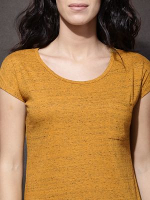 Roadster Mustard Yellow Extended Sleeves Top