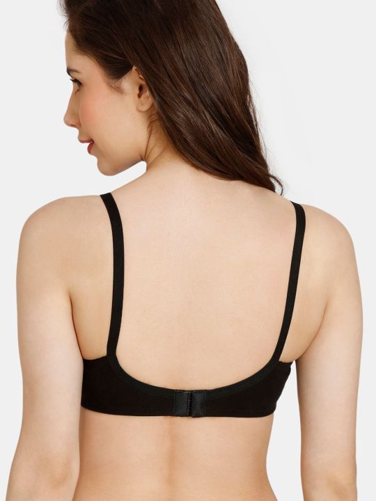 Rosaline Everyday Double Layered Non Wired 3/4th Coverage Bra - Anthracite