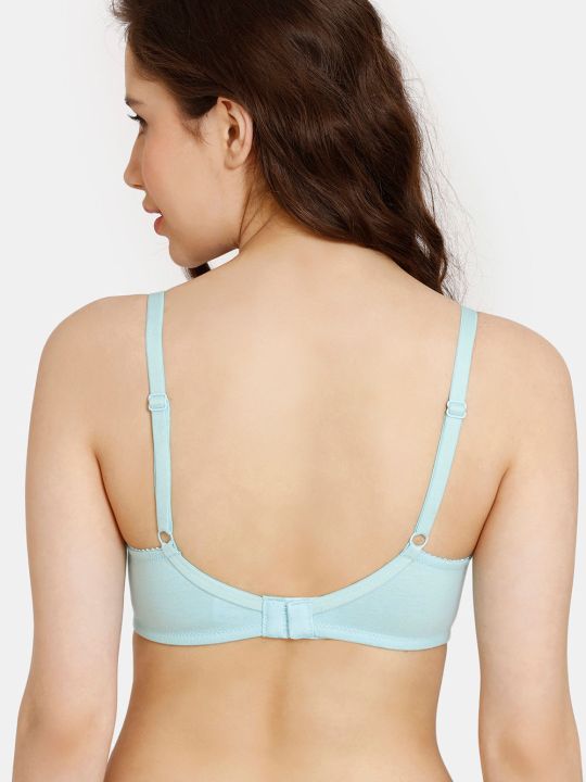 Rosaline Everyday Double Layered Non Wired 3/4th Coverage Lace Bra - Island Paradise