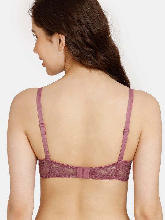 Rosaline Padded Non Wired 3/4th Coverage Lace Bra - Malaga