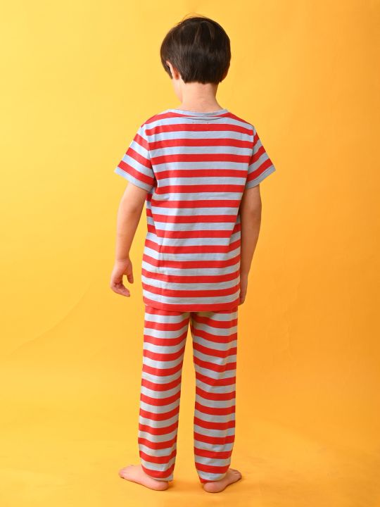 Short Sleeves I Am The Future Striped Pyjama Set