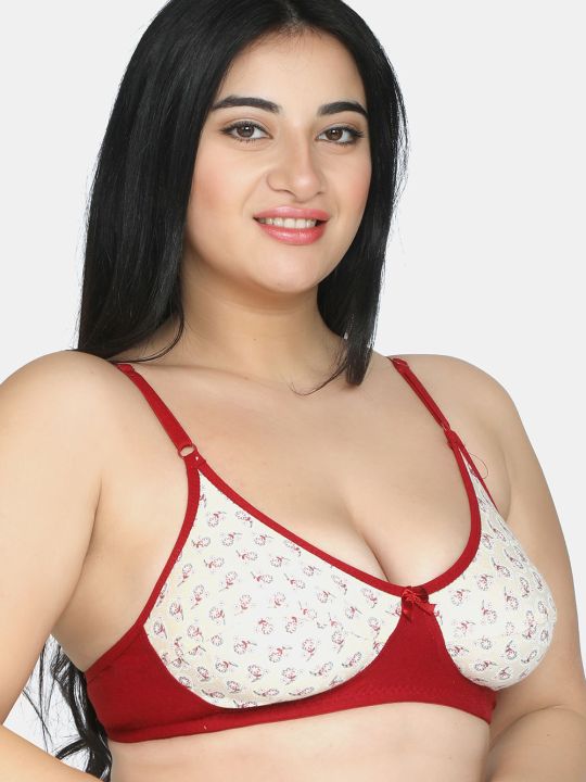SK DREAMS Single Layered Non-Wired Full Coverage T-Shirt Bra - Assorted