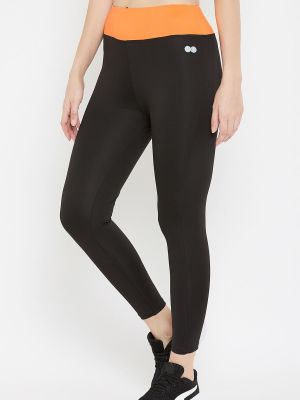 Snug Fit Active Ankle-Length Tights in Black