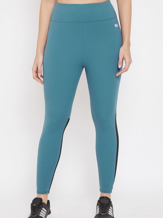 Snug Fit Active Ankle-Length Tights in Blue