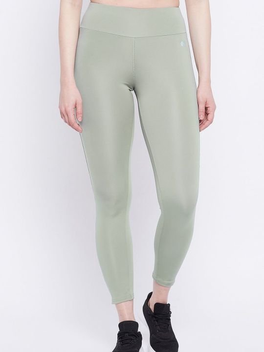 Snug Fit Active High Rise Tights in Sage Green
