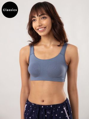 Soft Cup Easy-Peasy Slip-on Bra with Full Coverage - Blue NYB113 (Nykd)