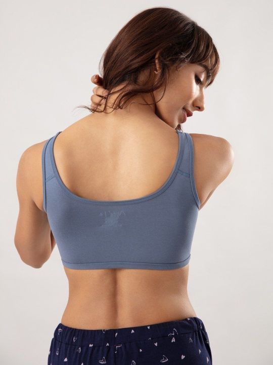 Soft Cup Easy-Peasy Slip-on Bra with Full Coverage - Blue NYB113 (Nykd)