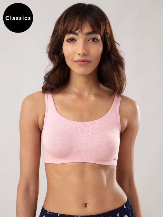 Soft Cup Easy-Peasy Slip-on Bra with Full Coverage - Pink NYB113 (Nykd)