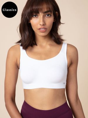 Soft Cup Easy-Peasy Slip-On Bra With Full Coverage - White NYB113 (Nykd)