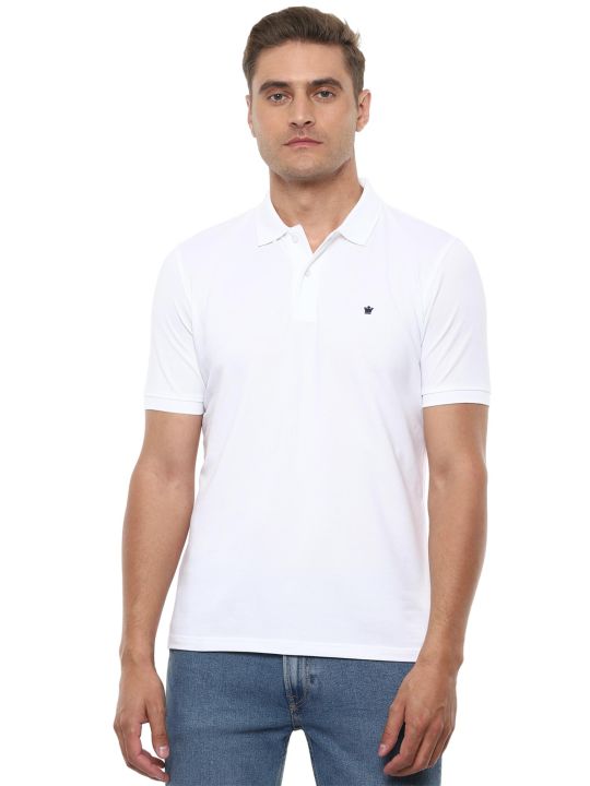 Solid White T-shirt (Louis Philippe)