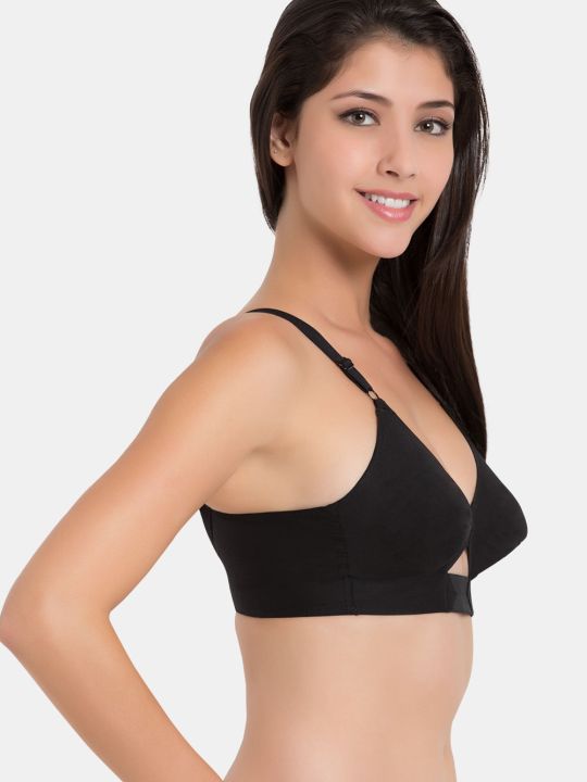 Souminie Double Layered Non-Wired Full Coverage Blouse Bra - Black