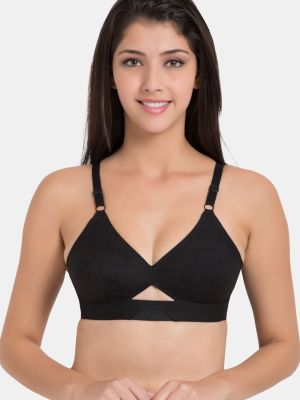 Souminie Double Layered Non-Wired Full Coverage Blouse Bra - Black