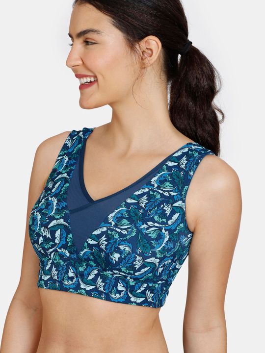 Stardust Double Layered Non Wired 3/4Th Coverage Blouse Bra - Gibraltar Sea