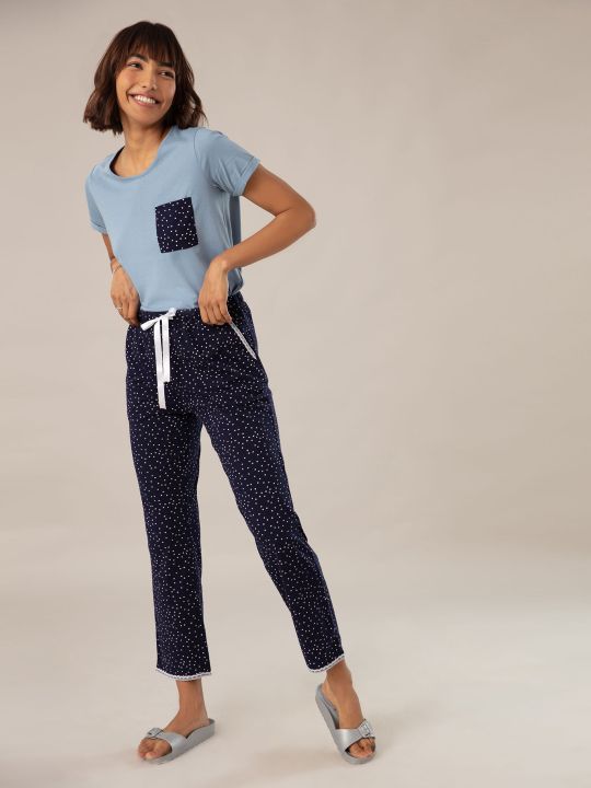 Super Fine Pajama In Cosy Cotton - NYS034 Polka Dot (Nykd)